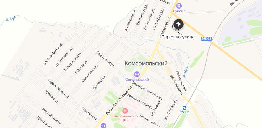 ООО МЗК, Заречная улица